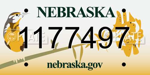 1177497 Nebraska License Plate