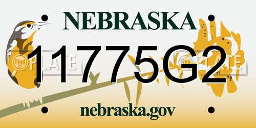 11775G2 Nebraska License Plate