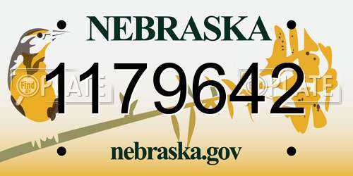 1179642 Nebraska License Plate