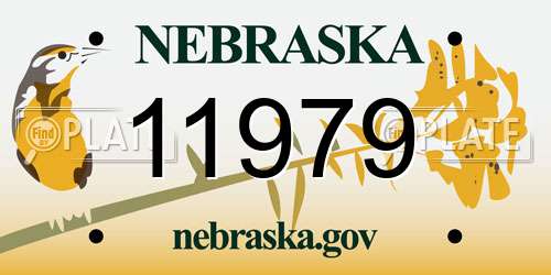 11979 Nebraska License Plate