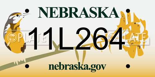 11L264 Nebraska License Plate