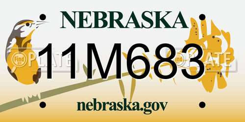 11M683 Nebraska License Plate