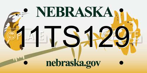 11TS129 Nebraska License Plate