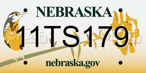 11TS179 Nebraska License Plate