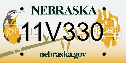 11V330 Nebraska License Plate