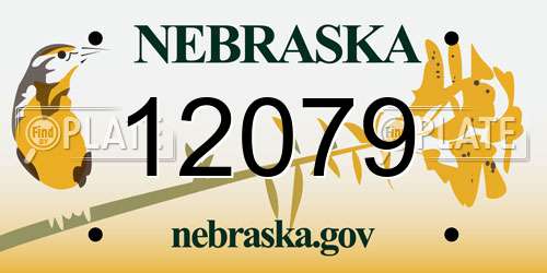 12079 Nebraska License Plate