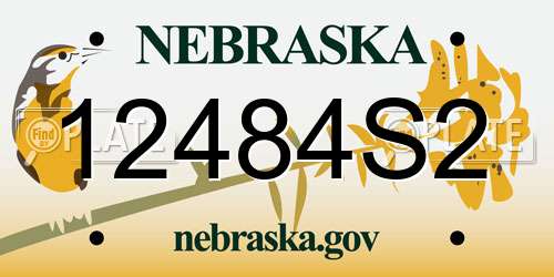 12484S2 Nebraska License Plate