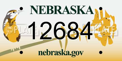 12684 Nebraska License Plate