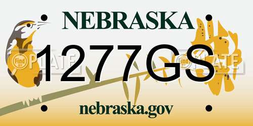 1277GS Nebraska License Plate