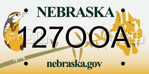 127OOA Nebraska License Plate