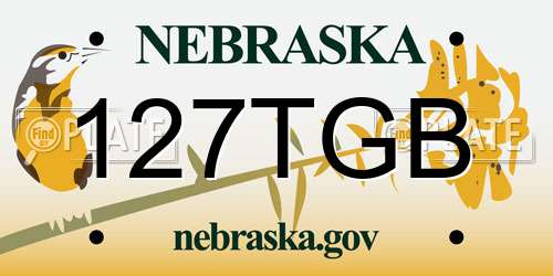 127TGB Nebraska License Plate