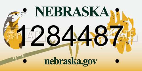 1284487 Nebraska License Plate