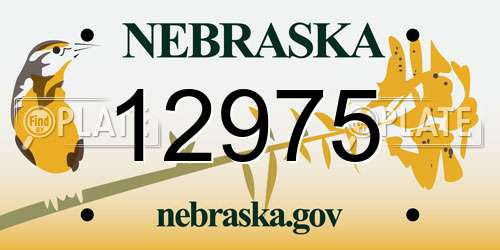 12975 Nebraska License Plate