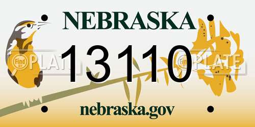 13110 Nebraska License Plate