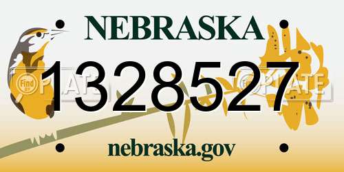1328527 Nebraska License Plate