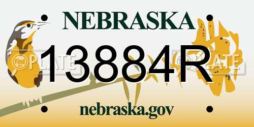 13884R Nebraska License Plate
