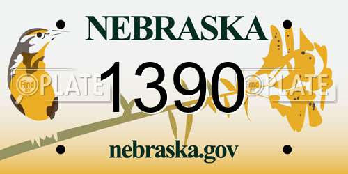 1390 Nebraska License Plate
