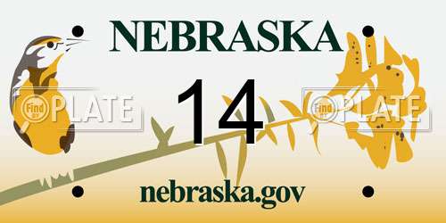 14 Nebraska License Plate