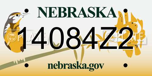 14084Z2 Nebraska License Plate