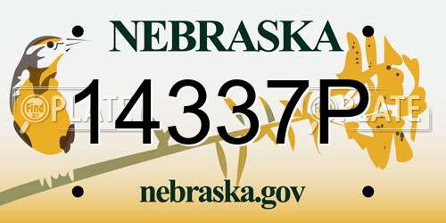 14337P Nebraska License Plate