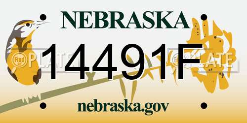 14491F Nebraska License Plate