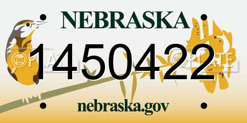 1450422 Nebraska License Plate