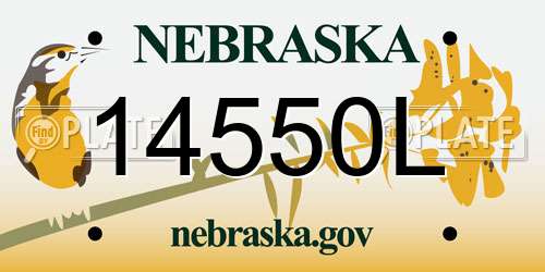 14550L Nebraska License Plate