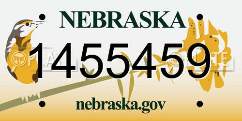 1455459 Nebraska License Plate