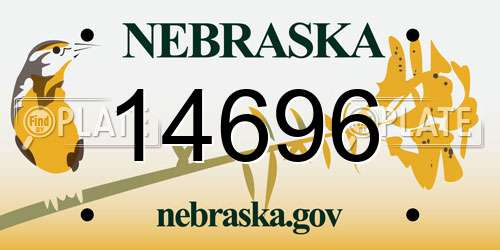 14696 Nebraska License Plate