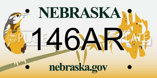 146AR Nebraska License Plate