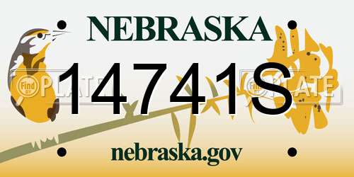 14741S Nebraska License Plate