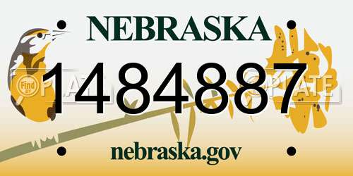 1484887 Nebraska License Plate