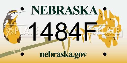 1484F Nebraska License Plate