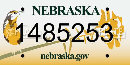 1485253 Nebraska License Plate