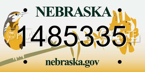1485335 Nebraska License Plate