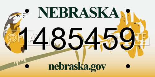 1485459 Nebraska License Plate