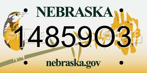 14859O3 Nebraska License Plate