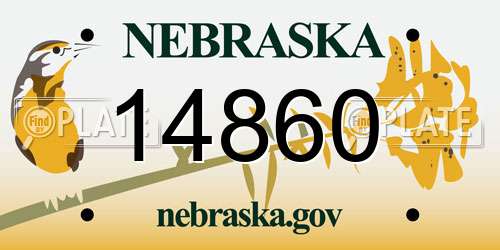 14860 Nebraska License Plate