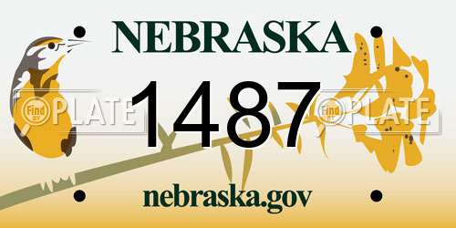 1487 Nebraska License Plate