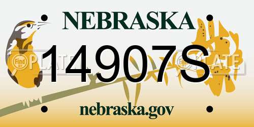 14907S Nebraska License Plate