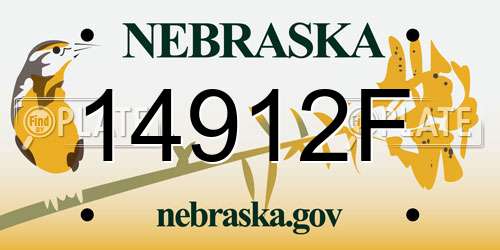 14912F Nebraska License Plate