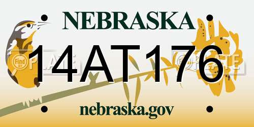 14AT176 Nebraska License Plate