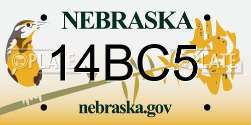 14BC5 Nebraska License Plate