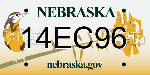 14EC96 Nebraska License Plate