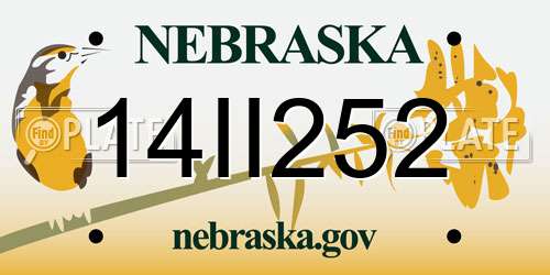 14II252 Nebraska License Plate
