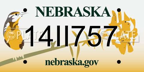14II757 Nebraska License Plate