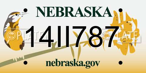 14II787 Nebraska License Plate