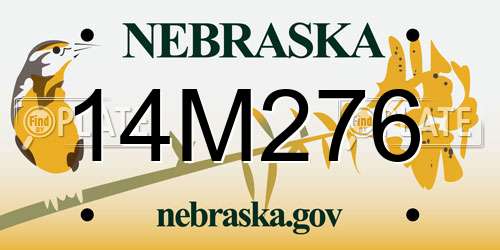 14M276 Nebraska License Plate