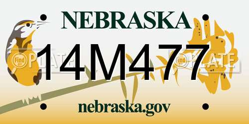 14M477 Nebraska License Plate
