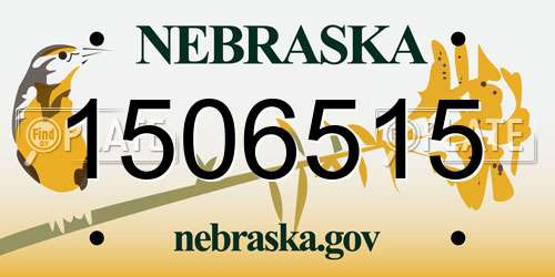 1506515 Nebraska License Plate